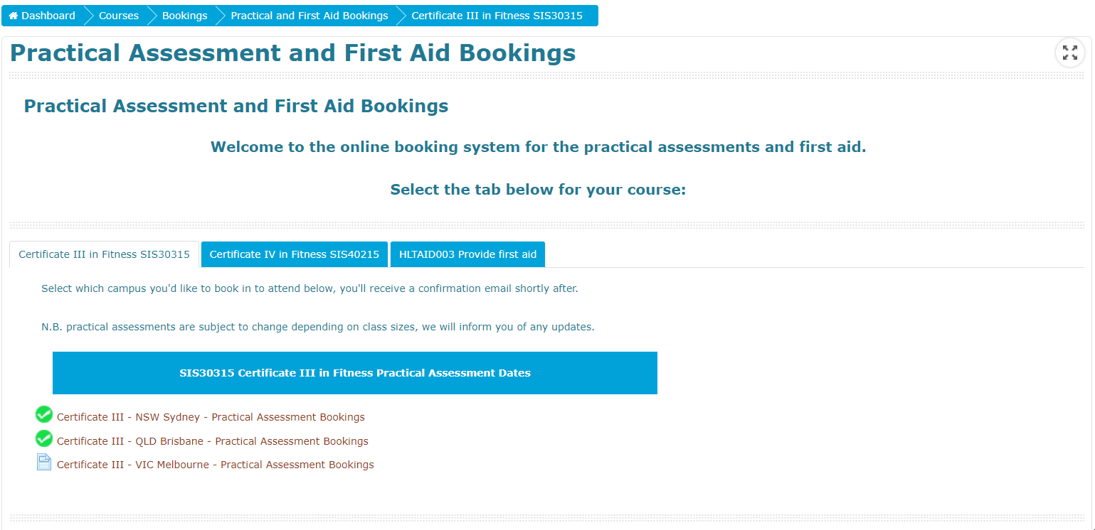 Practical Booking